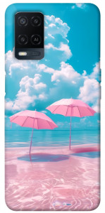 Чехол Розовые зонтики для Oppo A54 4G