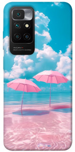 Чехол Розовые зонтики для Xiaomi Redmi 10