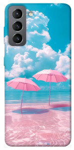 Чехол Розовые зонтики для Galaxy S21 FE