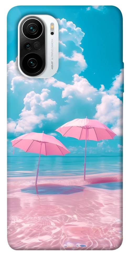 Чехол Розовые зонтики для Xiaomi Poco F3