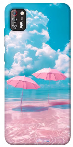 Чехол Розовые зонтики для TECNO POP 4 Pro