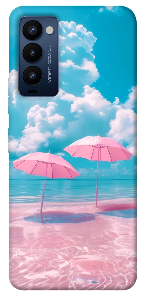 Чохол Рожеві парасольки для TECNO Camon 18