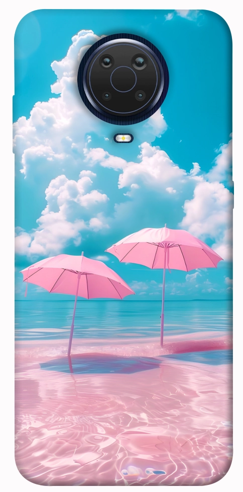 Чехол Розовые зонтики для Nokia G10