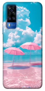 Чехол Розовые зонтики для Vivo Y51a