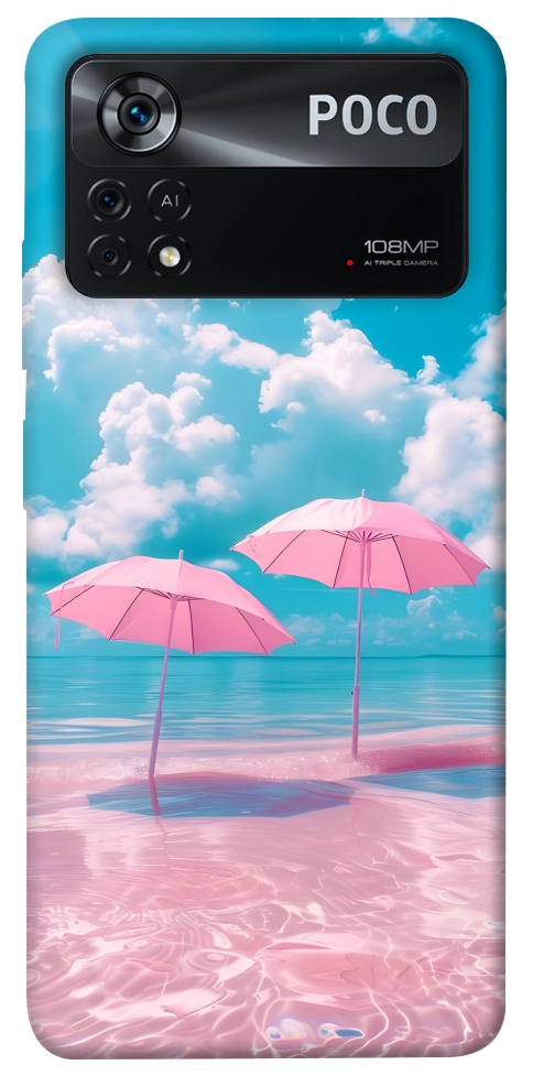 Чохол Рожеві парасольки для Xiaomi Poco X4 Pro