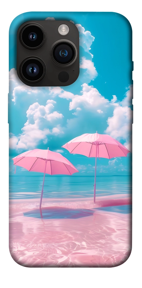 Чехол Розовые зонтики для iPhone 14 Pro