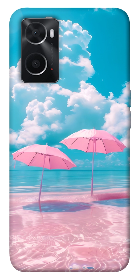 Чехол Розовые зонтики для Oppo A76 4G