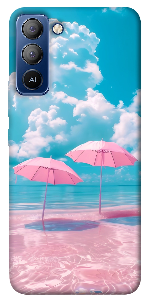 Чохол Рожеві парасольки для TECNO Pop 5 Pro