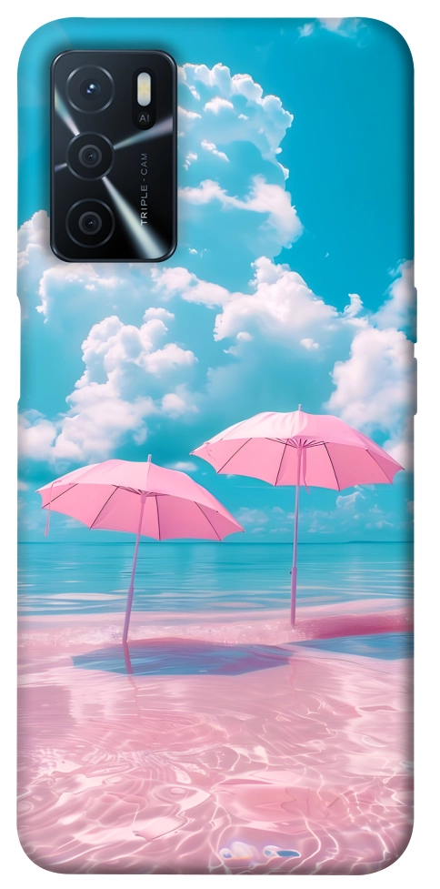 Чехол Розовые зонтики для Oppo A54s