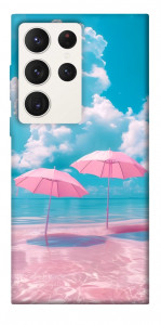 Чехол Розовые зонтики для Galaxy S23 Ultra