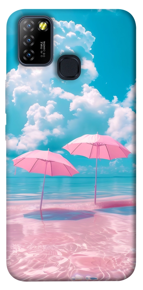 Чохол Рожеві парасольки для Infinix Hot 10 Lite
