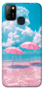 Чехол Розовые зонтики для Infinix Hot 10 Lite