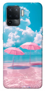 Чехол Розовые зонтики для Oppo Reno 5 Lite
