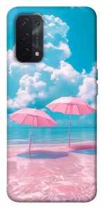 Чехол Розовые зонтики для Oppo A54 5G