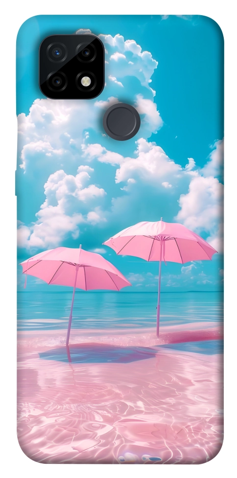 Чохол Рожеві парасольки для Realme C21