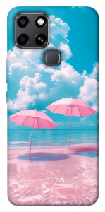 Чехол Розовые зонтики для Infinix Smart 6