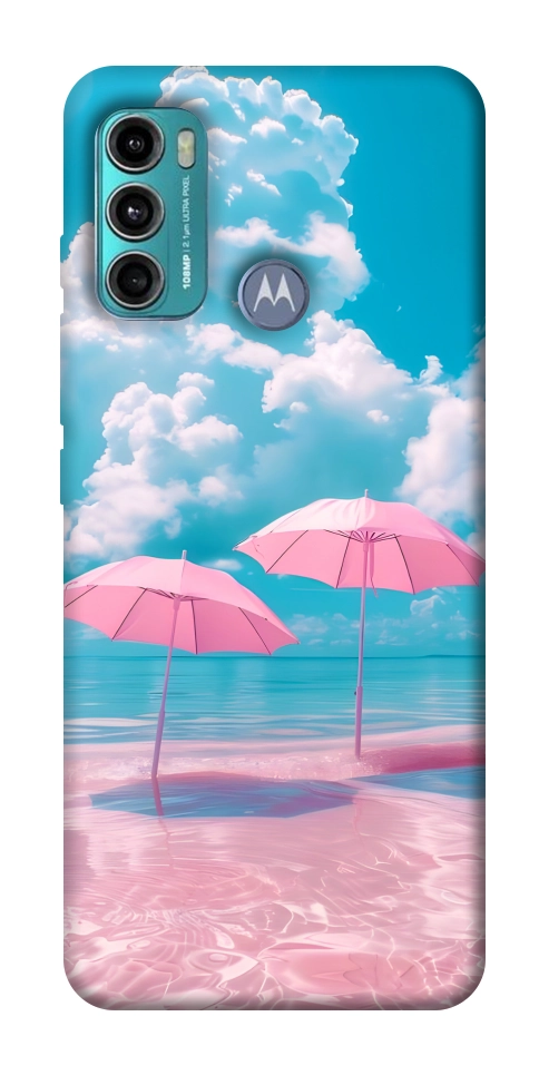 Чохол Рожеві парасольки для Motorola Moto G60