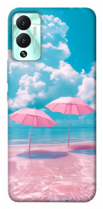 Чехол Розовые зонтики для Infinix Hot 12 Play