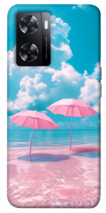 Чехол Розовые зонтики для Oppo A77s