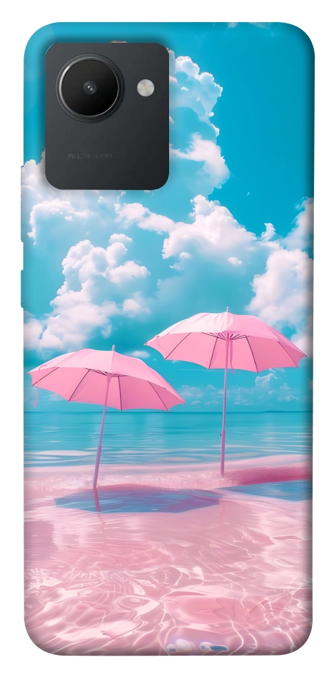 Чохол Рожеві парасольки для Realme C30s