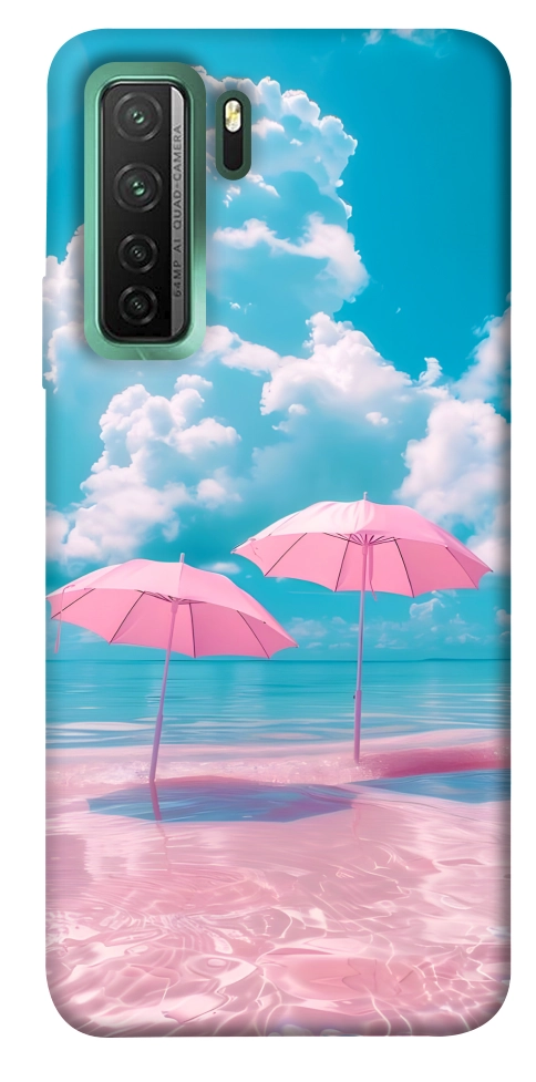 Чохол Рожеві парасольки для Huawei nova 7 SE
