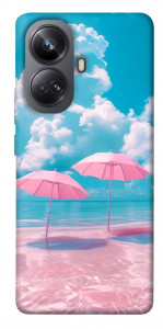 Чехол Розовые зонтики для Realme 10 Pro+
