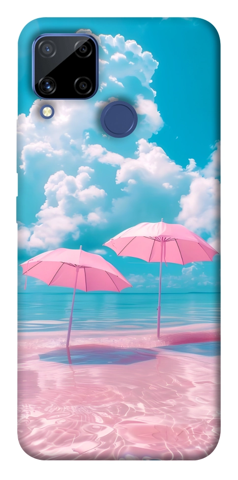 Чохол Рожеві парасольки для Realme C15