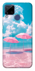 Чехол Розовые зонтики для Realme C15