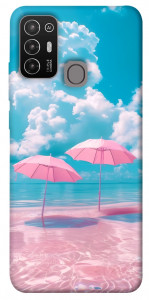 Чехол Розовые зонтики для ZTE Blade A52
