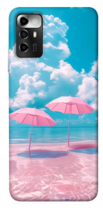 Чехол Розовые зонтики для ZTE Blade A72