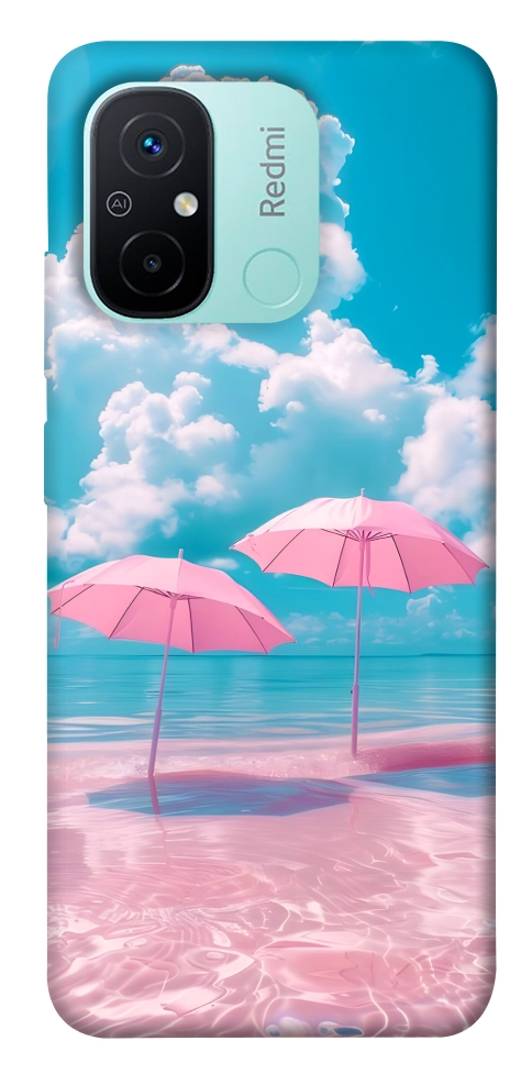 Чехол Розовые зонтики для Xiaomi Redmi 12C