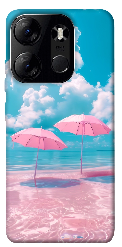Чехол Розовые зонтики для Tecno Spark Go 2023