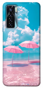 Чехол Розовые зонтики для TECNO Camon 17 Pro