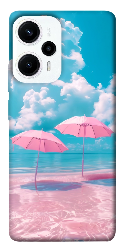 Чехол Розовые зонтики для Xiaomi Poco F5