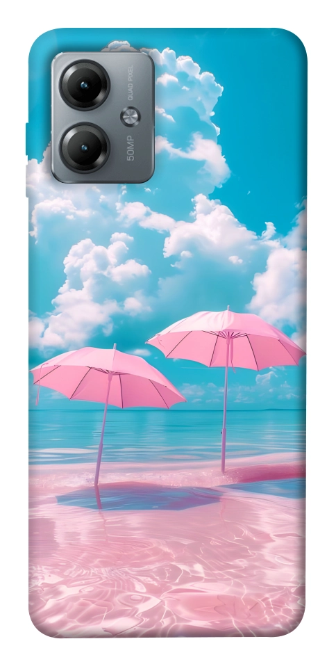 Чохол Рожеві парасольки для Motorola Moto G14