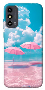 Чехол Розовые зонтики для ZTE Blade A53