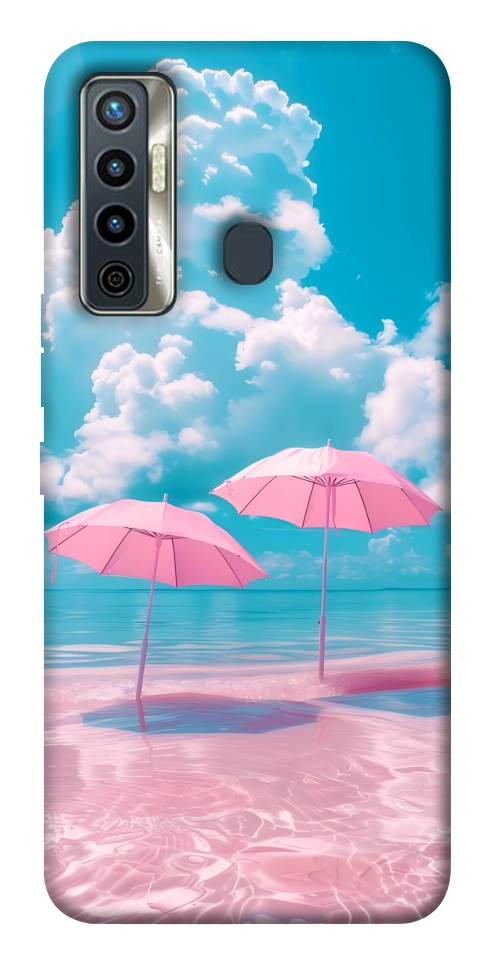 Чохол Рожеві парасольки для TECNO Camon 17