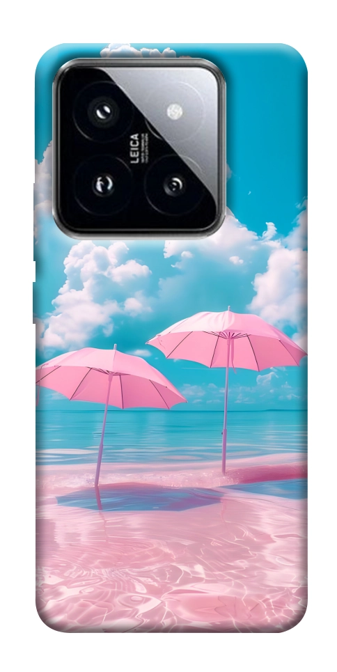 Чехол Розовые зонтики для Xiaomi 14 Pro