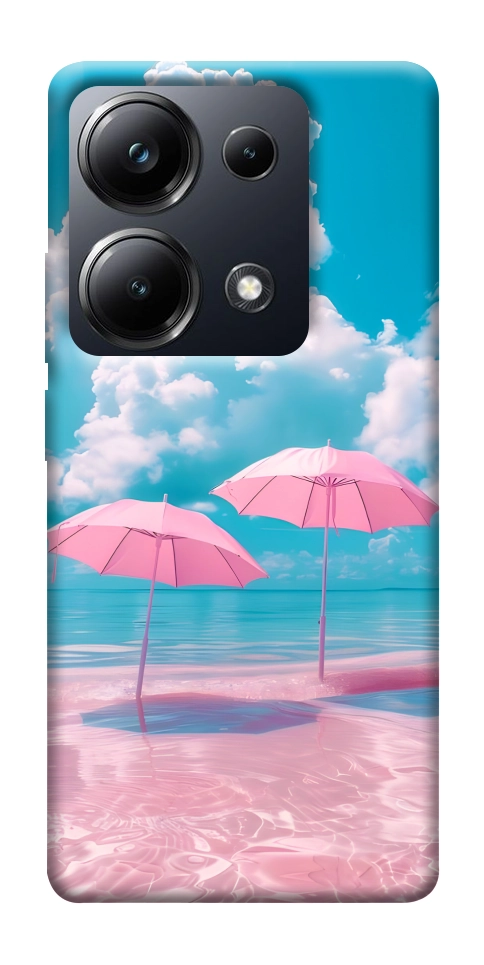Чохол Рожеві парасольки для Xiaomi Poco M6