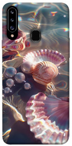 Чехол Яркие ракушки для Galaxy A20s (2019)