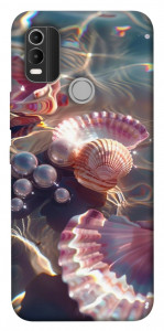 Чехол Яркие ракушки для Nokia C21 Plus