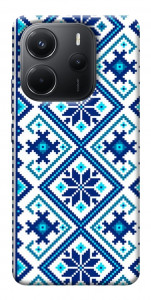Чохол Синя вишиванка для Xiaomi Redmi Note 14 4G (Europe version)