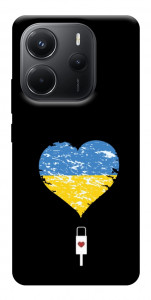 Чехол З Україною в серці для Xiaomi Redmi Note 14 4G (Europe version)