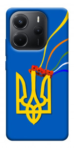 Чехол Квітучий герб для Xiaomi Redmi Note 14 4G (Europe version)