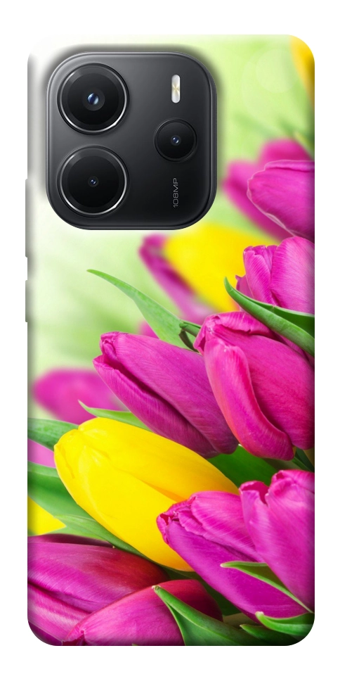 Чехол Красочные тюльпаны для Xiaomi Redmi Note 14 4G (Europe version)