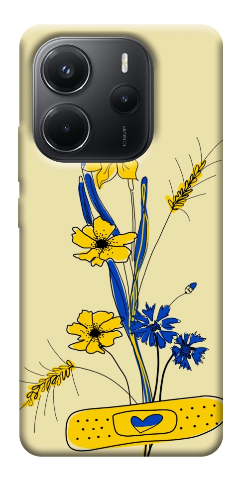 Чехол Українські квіточки для Xiaomi Redmi Note 14 4G (Europe version)