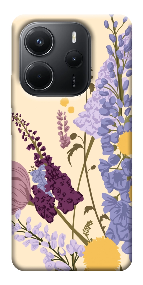 Чехол Flowers art для Xiaomi Redmi Note 14 4G (Europe version)