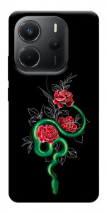 Чехол Snake in flowers для Xiaomi Redmi Note 14 4G (Europe version)