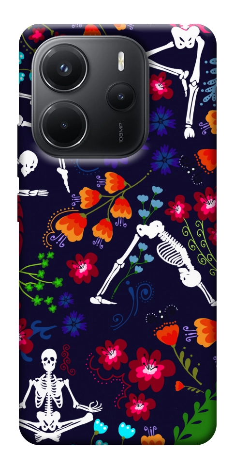 Чехол Yoga skeletons для Xiaomi Redmi Note 14 4G (Europe version)