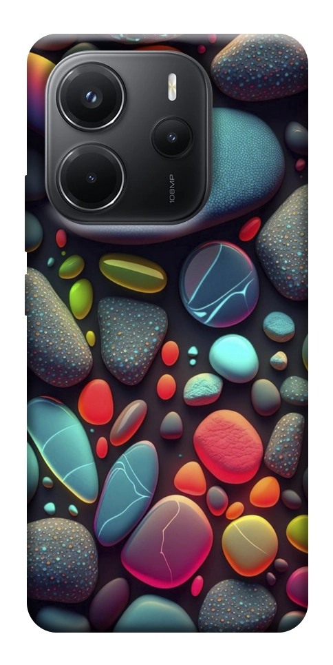Чехол Разноцветные камни для Xiaomi Redmi Note 14 4G (Europe version)
